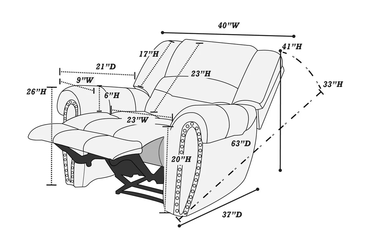 Manual Mechanism Single Glider Recliner
