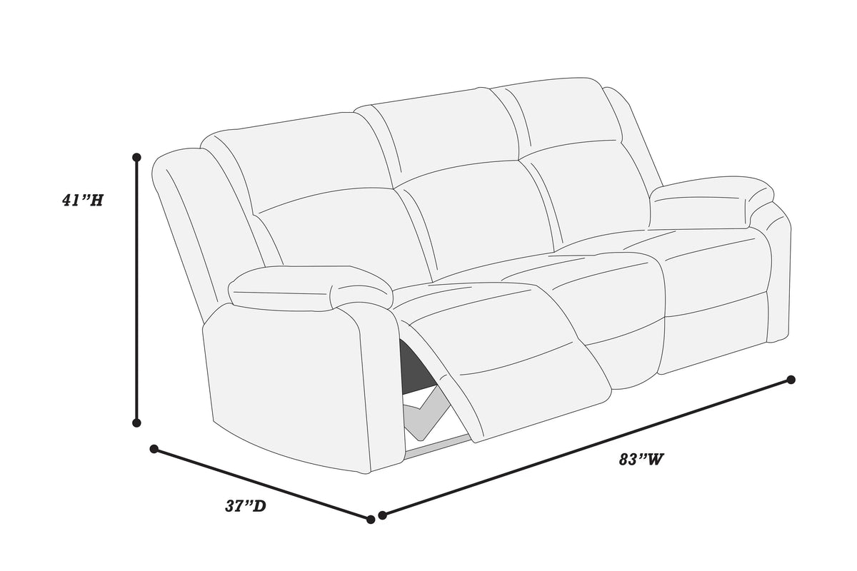 Manual Mechanism Reclining Sofa